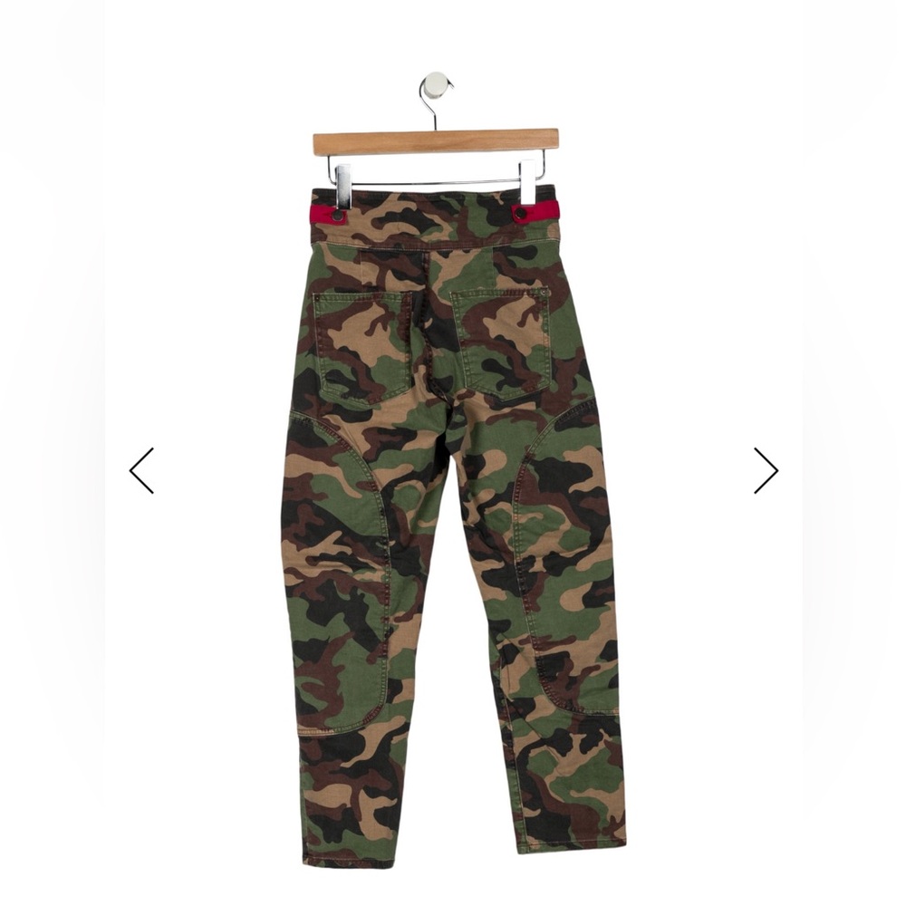 Veronica Beard Women’s Pants Kane Camouflage 27 Cropped Camo Full Button Fly